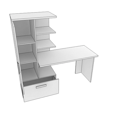 Рабочий стол со встроенным стеллажом HOF422