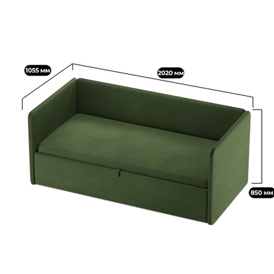 Кровать с подъемным механизмом и ящиком для белья РУБИ 1