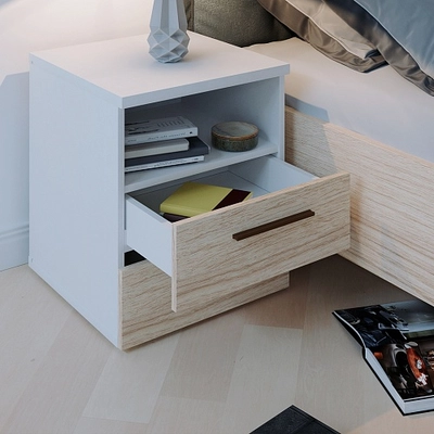 Тумба прикроватная 2 ящика L702