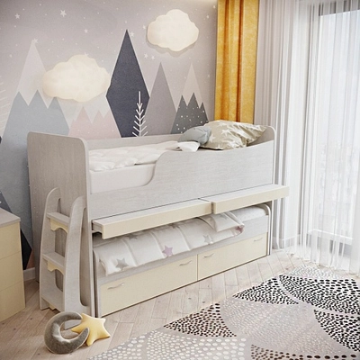 Кровать выдвижная P903, 90x200