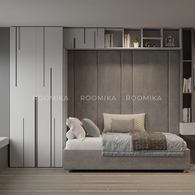 Детская кровать-подиум Короб-3 с подъемным механизмом , 90x190