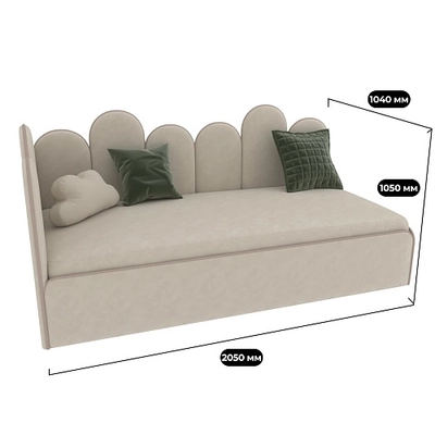 Мягкая кровать-диван КИПРОС с подъемным механизмом, 90x190