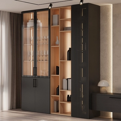 Турин гостиная, фасады натуральный шпон 42