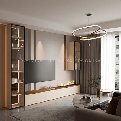 Лацио гостиная с электрокамином 24