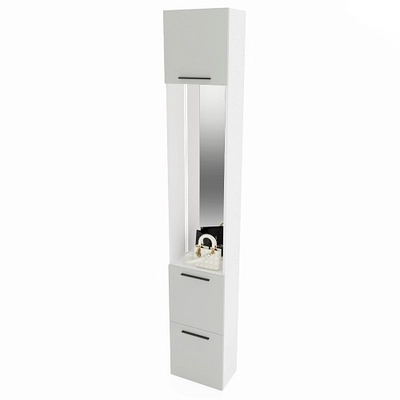 Шкаф завершающий с обувницей и зеркалом L250