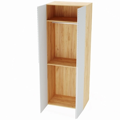 Шкаф 2 дверный, фрезерованные фасады в эмали LE210.60-1