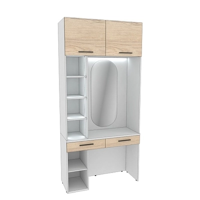 Столик туалетный с антресолью и стеллажом с подсветкой L414.44