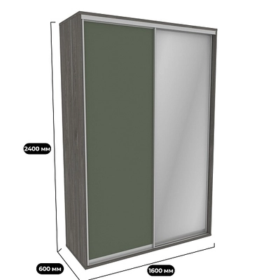 Шкаф-купе U160 тип 1 МДФ/зеркало