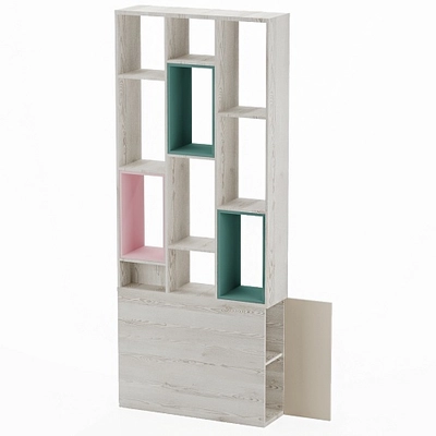 Стеллаж-тумба перегородка со вставками L239.90