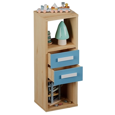 Cтеллаж сквозной книжный на 3 ниши с ящиками E803