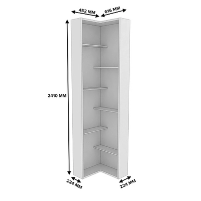 Стеллаж завершающий угловой L230.60 L/R