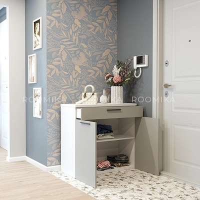 Тумба широкая 2 дверная с ящиком L876