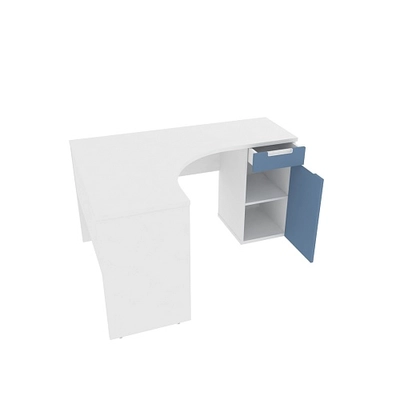 Стол угловой разносторонний, фасады в эмали LE714 L/R