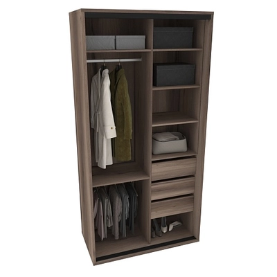 Шкаф-купе ХG120.60-1, профиль INTEGRO, фасад МДФ/зеркало серебро