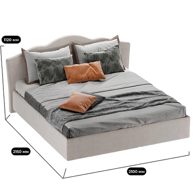 Кровать двуспальная мягкая СЕЛЕНА с подъемным механизмом, 180x200