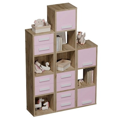 Стеллаж сквозной книжный на 12 ниш с ящиками E803,E804,E805