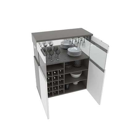 Винный шкаф с подсветкой, фасады в эмали LE200