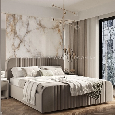 Кровать двуспальная мягкая МАЛЬТА с подъемным механизмом, 160x200