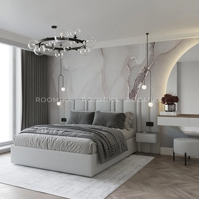 Кровать двуспальная мягкая ХИЛТОН с подъемным механизмом, 140x200