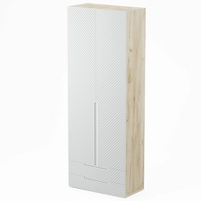 Шкаф 2 дверный с ящиками, фрезерованные фасады в эмали LE211.44