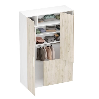 Шкаф двухдверный с фальш-стенкой и раздвижжными дверьми L205 L/R