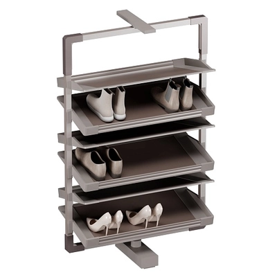 ALFA Поворотно-выдвижная обувница, 6 полок, FRM5814.06F.01