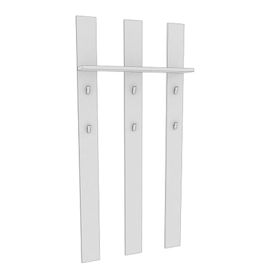 Панель широкая с полкой и крючками L100