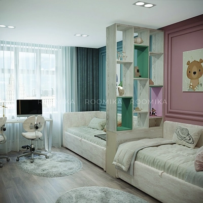 Стеллаж-тумба перегородка со вставками L239.90