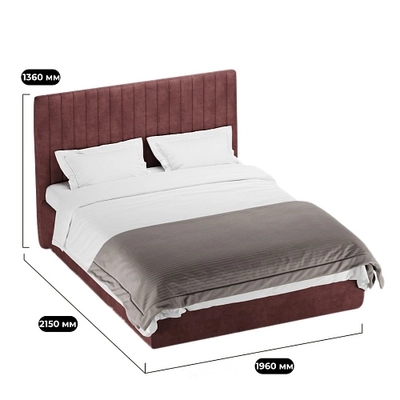 Кровать двуспальная мягкая АСТИ с подъемным механизмом, 180x200