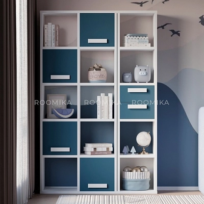 Cтеллаж сквозной книжный на 5 ниш E805