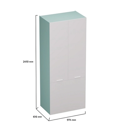 Шкаф двухдверный с фальш стенкой LG212