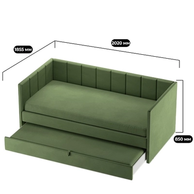 Кровать со вторым выдвижным спальным местом ЛАЙН 2