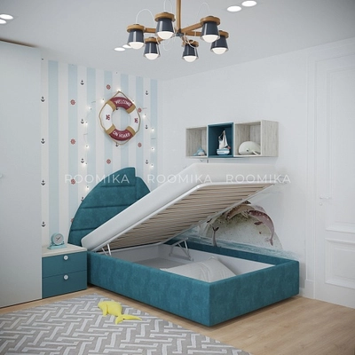 Кровать мягкая ПАРУС с подъемным механизмом, 120x200