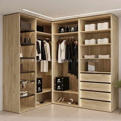 Гардеробная система без фасадов Элементис 3