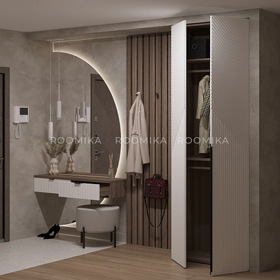 Лацио прихожая фрезерованные фасады в эмали 33