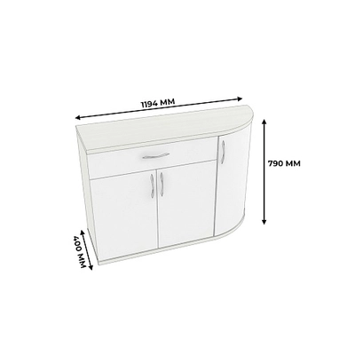 Тумба 3-х дверная с ящиком P874 L/R