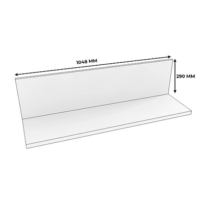 Полка навесная с задней стенкой E103