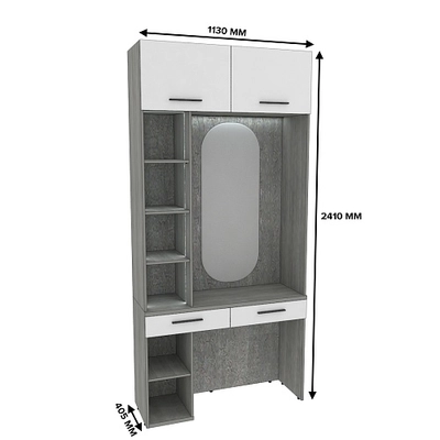 Столик туалетный с антресолью и стеллажом с подсветкой LG415