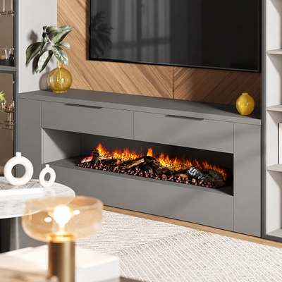 Тумба ТВ напольная с электрокамином LG551.450L/R