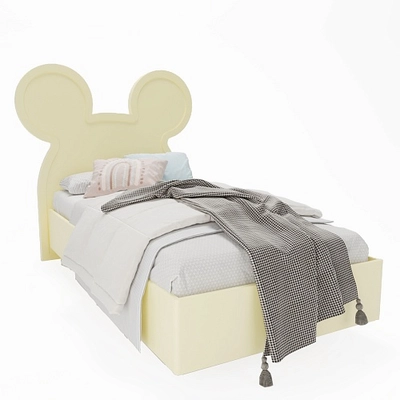 Кровать односпальная МИККИ с подъемным механизмом в эмали