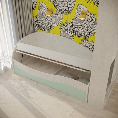 Кровать односпальная P901 с подъемным механизмом, 90x190