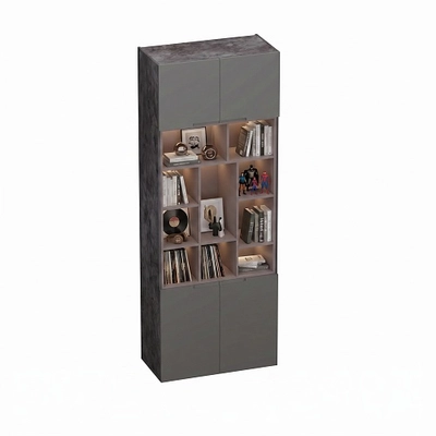 Шкаф книжный с подсветкой, фасады в эмали LE223.1