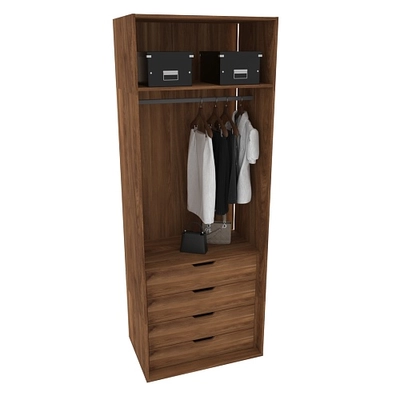 Шкаф для спальни с четырьмя ящиками и штангой с подсветкой R210.60-3