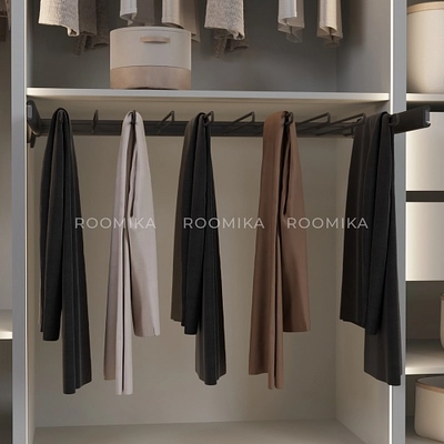 BELLE  Вешалка для брюк, 900 мм, цвет графит, BE90TRGR