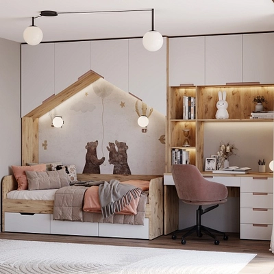 Лацио комната подростка с антресолью-домик  203