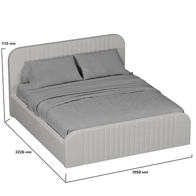 Кровать двуспальная мягкая МАЛЬТА с подъемным механизмом, 180x200