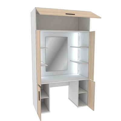 Стол туалетный с секцией и зеркалом с подсветкой  L404.60