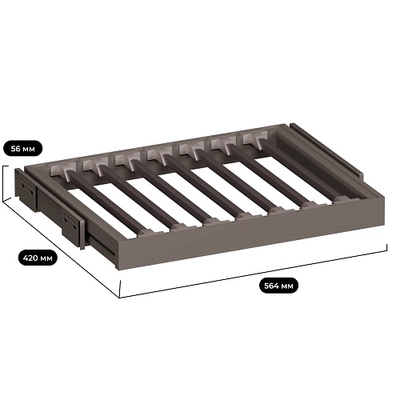 ALFA Выдвижная брючница наборного типа в базу 600 мм, FRM5806.564.01