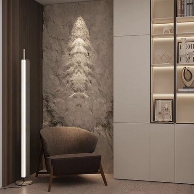 Кабинет в светлых тонах №1