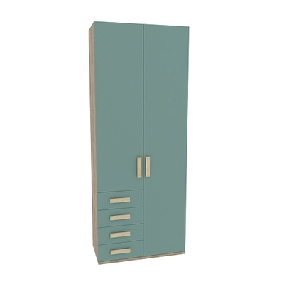 Шкаф двухверный, фасад комбинированный E212 L/R